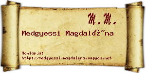 Medgyessi Magdaléna névjegykártya